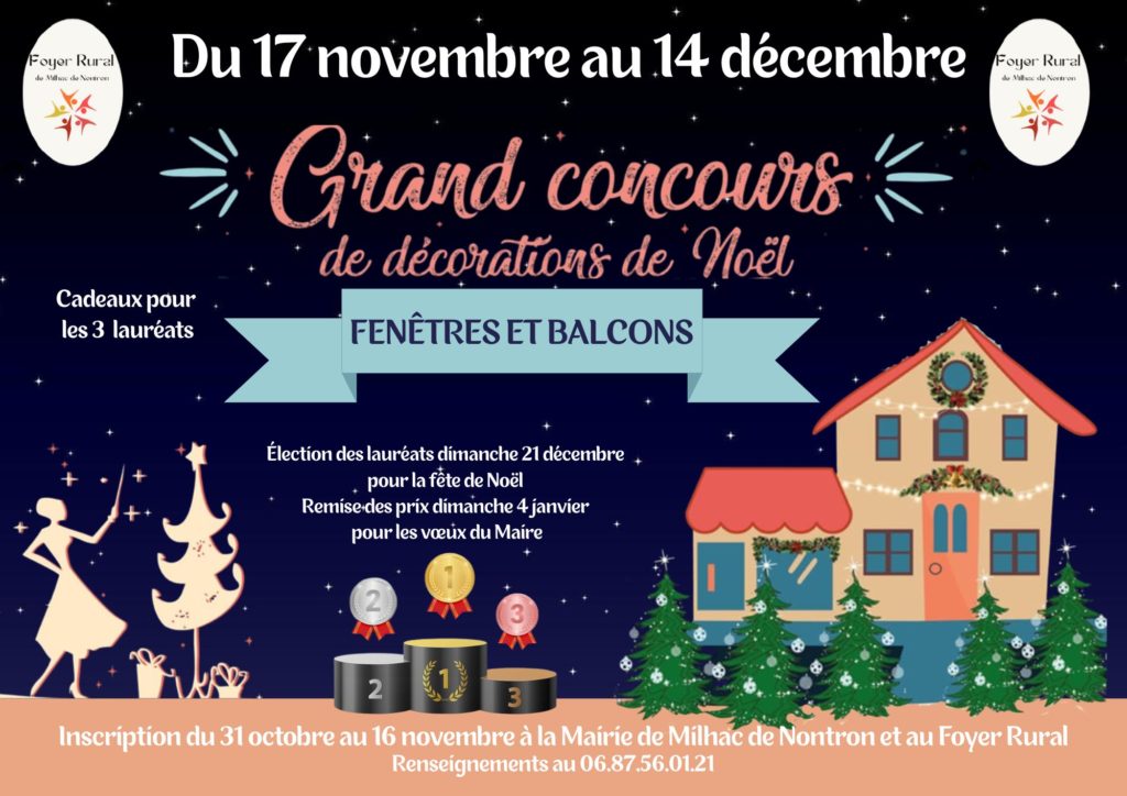 MILHAC-DE-NONTRON : GRAND CONCOURS DE DÉCORATIONS DE NOËL